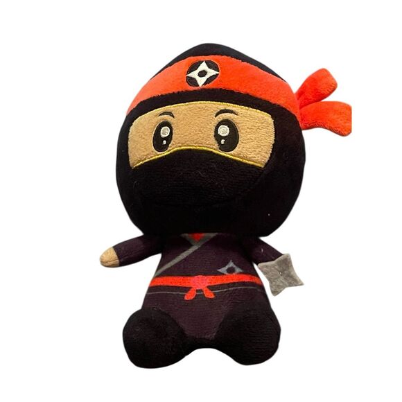 RMS Red Black Weighted Ninja Shadow Dragon Plush Doll Toy Figure 8" - Picture 2 of 6